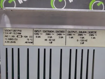 Square D VSD07 Adjustable Speed Drive Controller Used