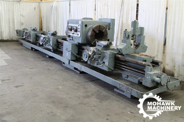 25" X 240/96" (20'/8') LODGE & SHIPLEY "RXE2516" DUAL-SIDE HOLLOW-SPINDLE OIL COUNTRY ENGINE BORING LATHE w/12-5/8” HOLE THRU SPINDLE - (2) 24” CHUSMAN 4-JAW HOLLOW SPINDLE CHUCKS