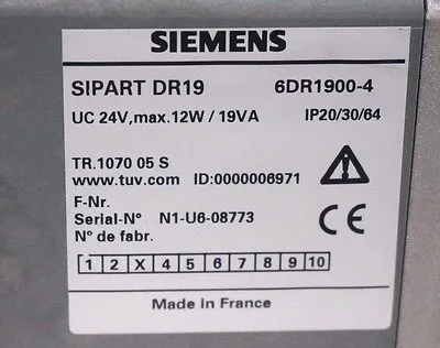 NEW SIEMENS 6DR1900-4 PROCESS CONTROLLER SIPART 6DR19004