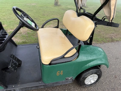 (1) 2019 E-Z-Go EFI golf cart with a Kawasaki gas engine, model 657061G01, includes canopy, fold-dow...