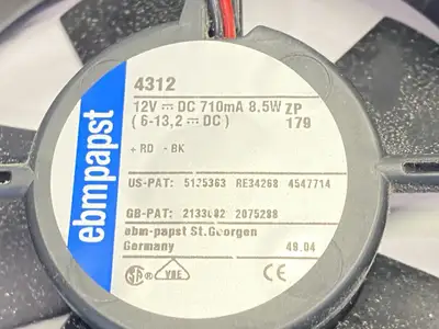 Used ebm-papst Axial Compact Cooling Fan 12VDC 8.5W Electronic Component Fans Michigan US | Maverick Industrial Sales #1389659