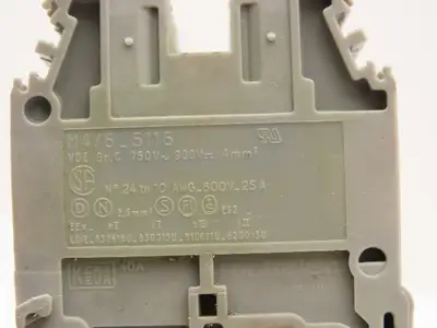 Entrelec M4/6 5116 Terminal Block DIN Rail 600V 25A 24-10AWG Lot of 95