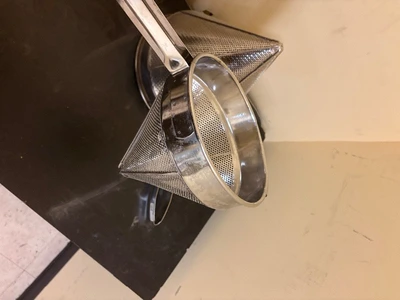 2 large commercial strainers