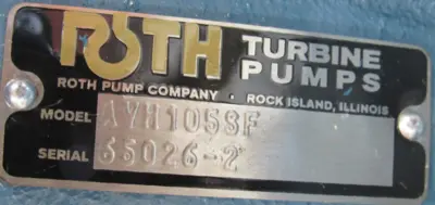 NEW ROTH AVH105SF PUMP .33HP 115/230V