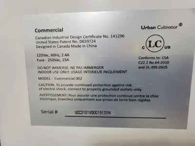 USED URBAN CULTIVATOR COMMERCIAL 002