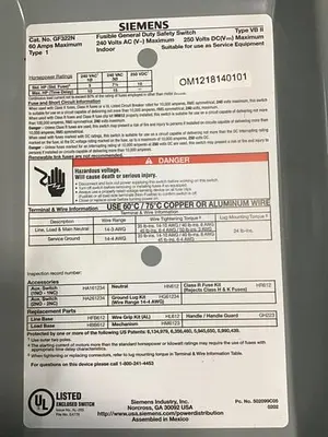 USED SIEMENS GF322N VBII