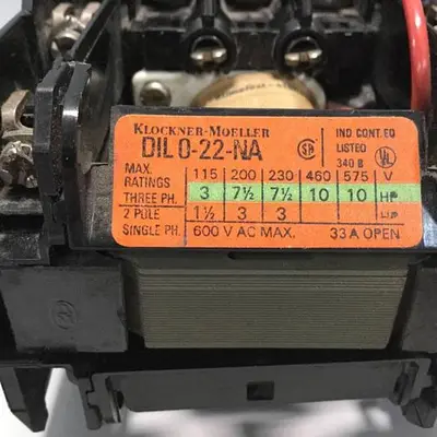 USED KLOCKNER MOELLER DIL0-22-NA