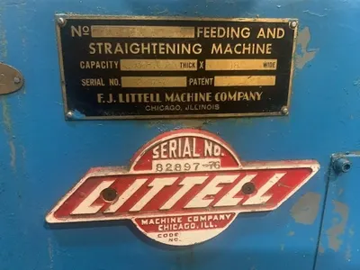 Used 1976 LITTEL 418 HRP FEEDER/STRAIGHTENER Feeding & Straightening Machines Tennessee US | Pearl Equipment #1556214