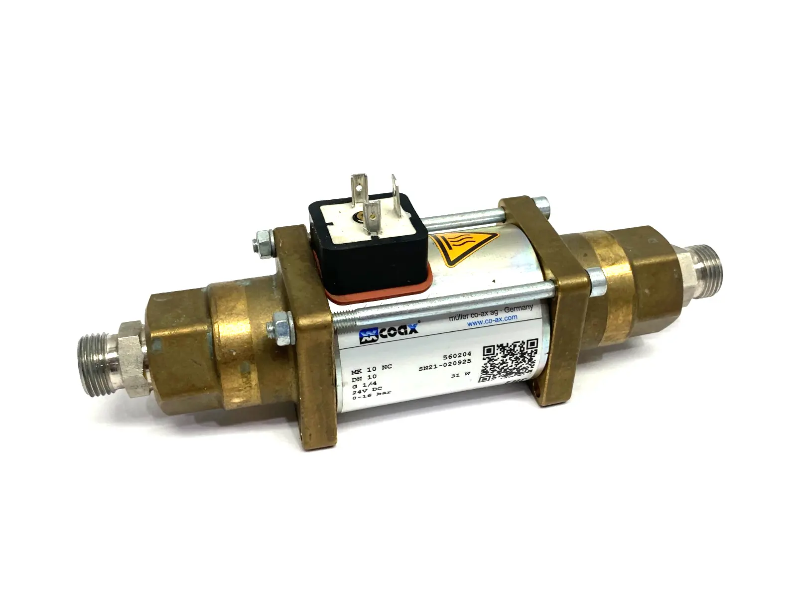 USED COAX DIRECT ACTING COAXIAL VALVE 2/2-WAY MK-10-NC-DN10-G1/4-24VDC