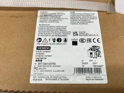 NEW SIEMENS SIRIUS POWER CONTACTOR 3-POLE AC-3E/AC-3 225 A