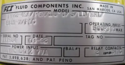 NEW FCI FR72-4SA/PGM/18"U/S/LD/HRL/5181-X/FSC FLOW SWITCH FR72-4