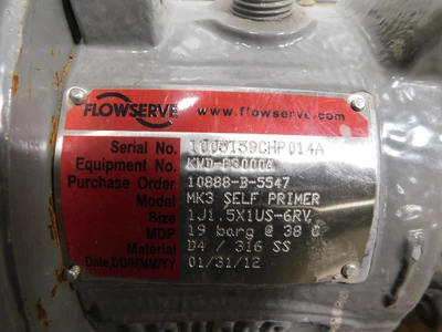 New | in-Stock Flowserve MK3SELFPRIMER Pumps Ohio US | Equipment Recovery Corp. #1329648
