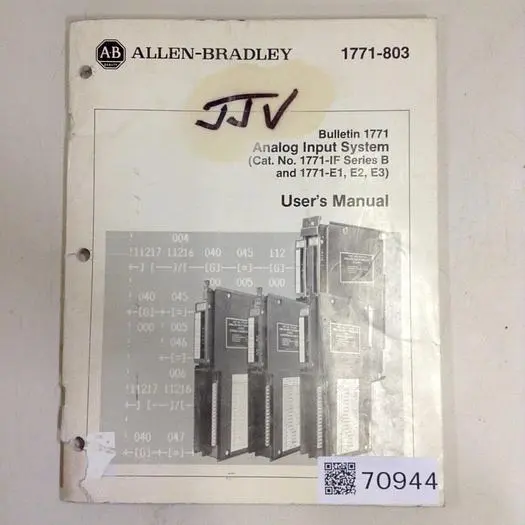 Used ALLEN BRADLEY 1771-803 Manuals Michigan US | Ideal Machinery #576129