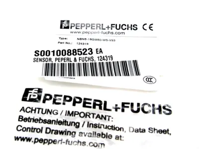 NEW PEPPERL & FUCHS NBN8-18GM80-WS-V93 PROXIMITY SENSOR NBN818GM80WSV93