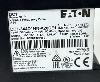 USED EATON DC1-344D1NN-A20CE1