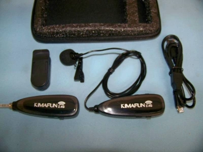 (2) Kimafun G130 2.4 GHz Ultra-Portable Wireless Mics / Microphones - NEW IN SEALED BOXES