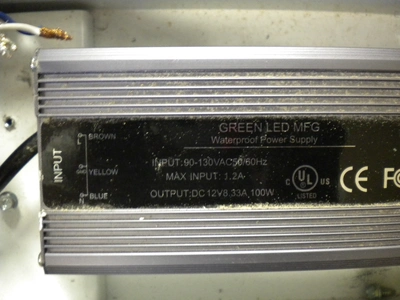 Green LED MFG Waterproof Power Supply