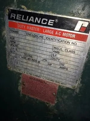 Reliance 800 HP Duty Master AC Motors (2 Avail)