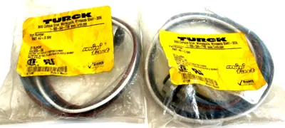 NEW TURCK RKF 40-0.5M RECEPTACLE U2303-06 RKF4005M LOT OF 2