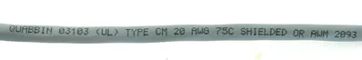 NEW QUABBIN LL51726 SHIELDED 3 CONDUCTOR CABLE 1000 FT W01-020-20X3BCR1 20 AWG