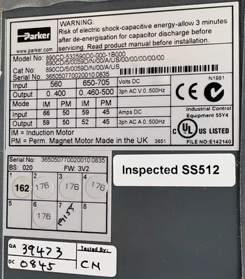 Parker 890CD-532590D0-000-1B00 AC890 Variable Frequency Drives | ESS Industrial Equipment Sales (11)