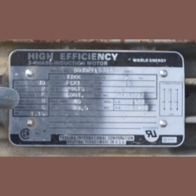 Toshiba 30 HP Electric Motor