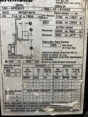 Used 2013 RAYMOND 550OPC30TT Misc Forklifts Illinois US | Somerset Equipment Sales #1543056