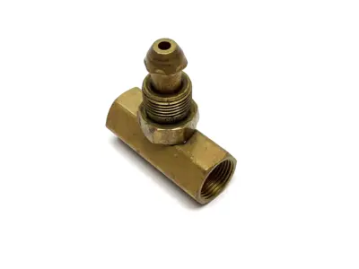 CGA-580 | Unbranded  Brass Cylinder Adapter w/ Valve DAMAGED - Used