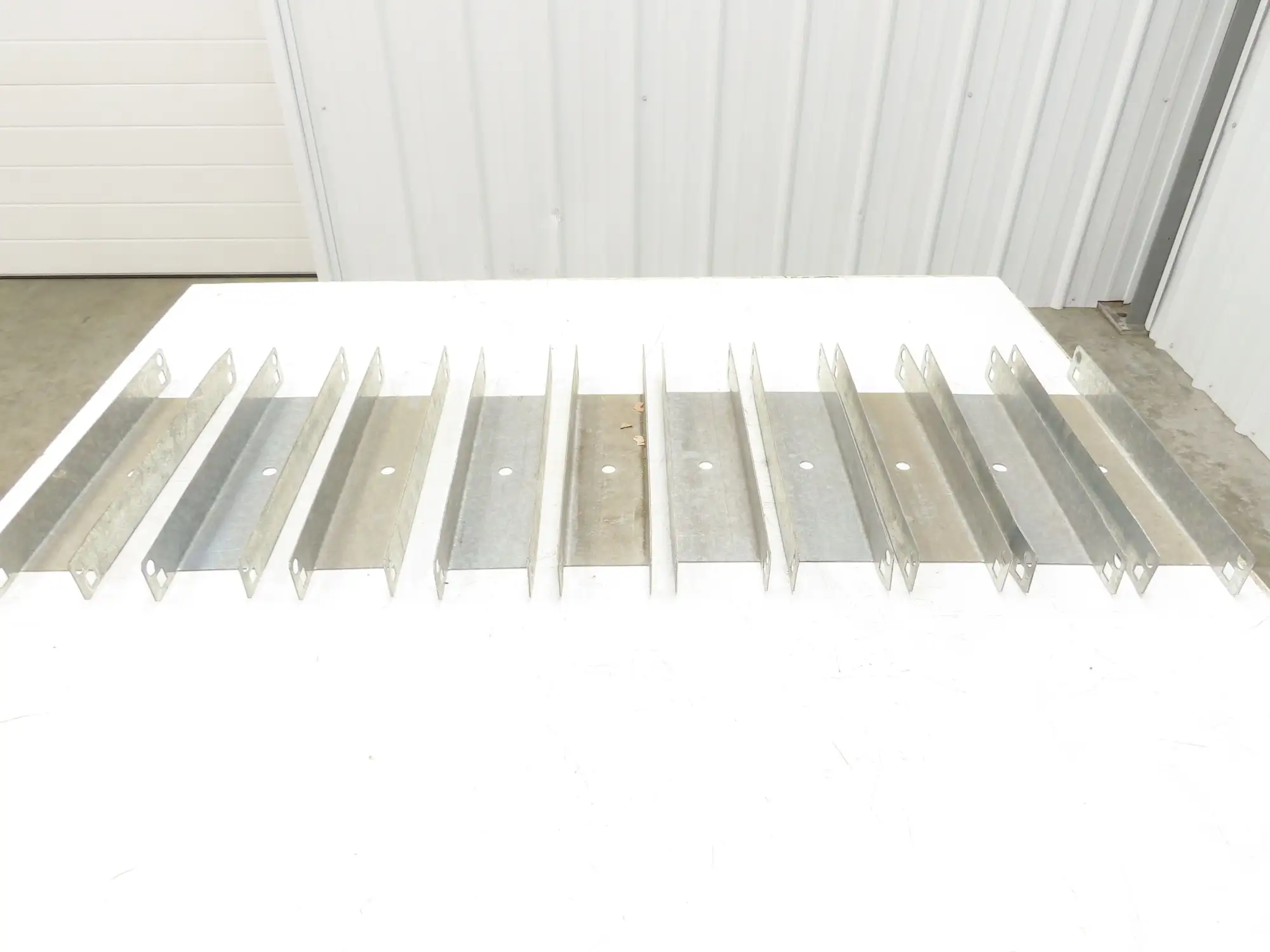 Pallet Rack 12" Spacer Back to Back Row Galvanized Steel Teardrop Lot of 10