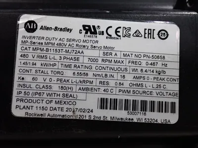 NEW ALLENBRADLEY MPMB1153TMJ72AA