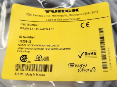 NEW TURCK WAKW 4.5T-20-WASW 4.5T, U3208-51