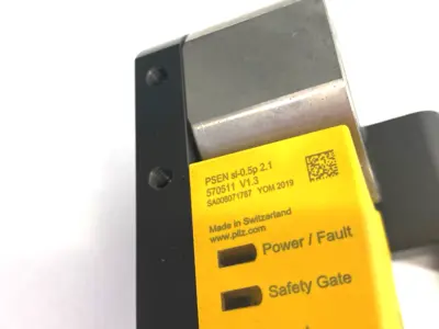 USED PILZ ELECTROMAGNETIC GUARD LOCKING SAFETY SWITCH W/ ACTUATOR PLATE
