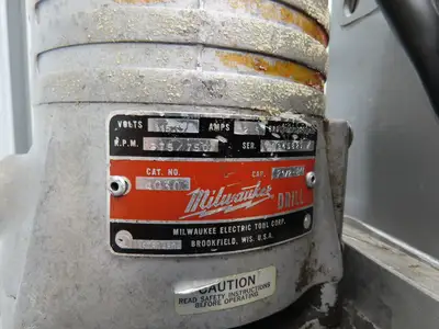 Milwaukee Vac-U-Rig Dymodrill 4030 Coring Motor 2-1/2" to 8" Core Bore Stand