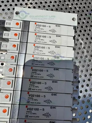 Used LOT OF 12 - SMC VQ2100-5 SOLENOID VALVE MANIFOLD 0.1-0.7 MPA Electronics & Components California US | Equipment Lab #1271596
