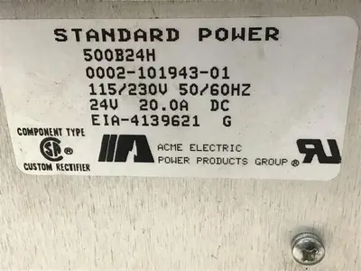 USED ACME ELECTRIC 500B24H