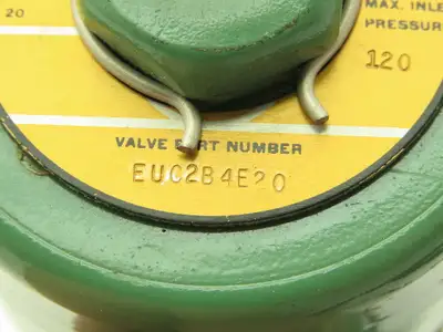 Plast-o-matic EUC2B4E20 Solenoid Valve PVC 3/8" NPT 120 PSI 120V Coil 20 Watts