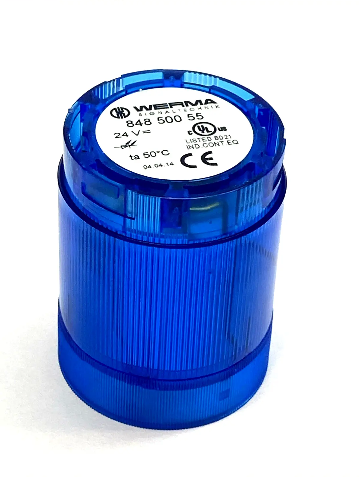 USED WERMA BLUE LED PERMANENT STACKLIGHT MODULE 24V AC/DC KS50
