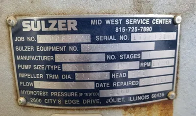 USED SULZER BINGHAM 16X18X25 HSB