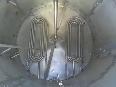 SPC9083  Tank 1000 gallon vertical tank, Stainless Steel, flat coils in bottom