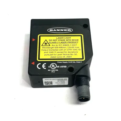 USED BANNER ENGINEERING IO-LINK LASER DISPLACEMENT SENSOR; RANGE: 100-1000 MM 97761