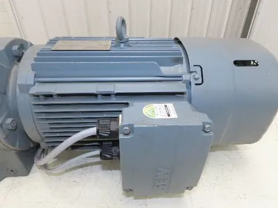 Sew Eurodrive KH77B DRN100L4/BE5 Brake Gear Motor 64.75:1 27rpm 3Kw 220/380V 3PH