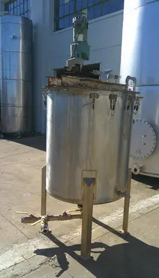 SPC9064  Tank 200 gallon vertical tank, Stainless Steel, 1/2 HP agitator, dish