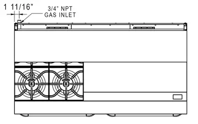 New | in-Stock Dukers New Dukers DCR60-4B36GM 60" Gas Range with Four (4) Open Burners & 36" Flat Top Griddle Commercial Ranges Illinois US | Falcon Restaurant Supply #1376264