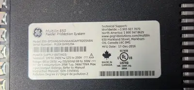 Used GE Multilin 850 Relays & Switches South Carolina US | Palmetto Automation #1502872