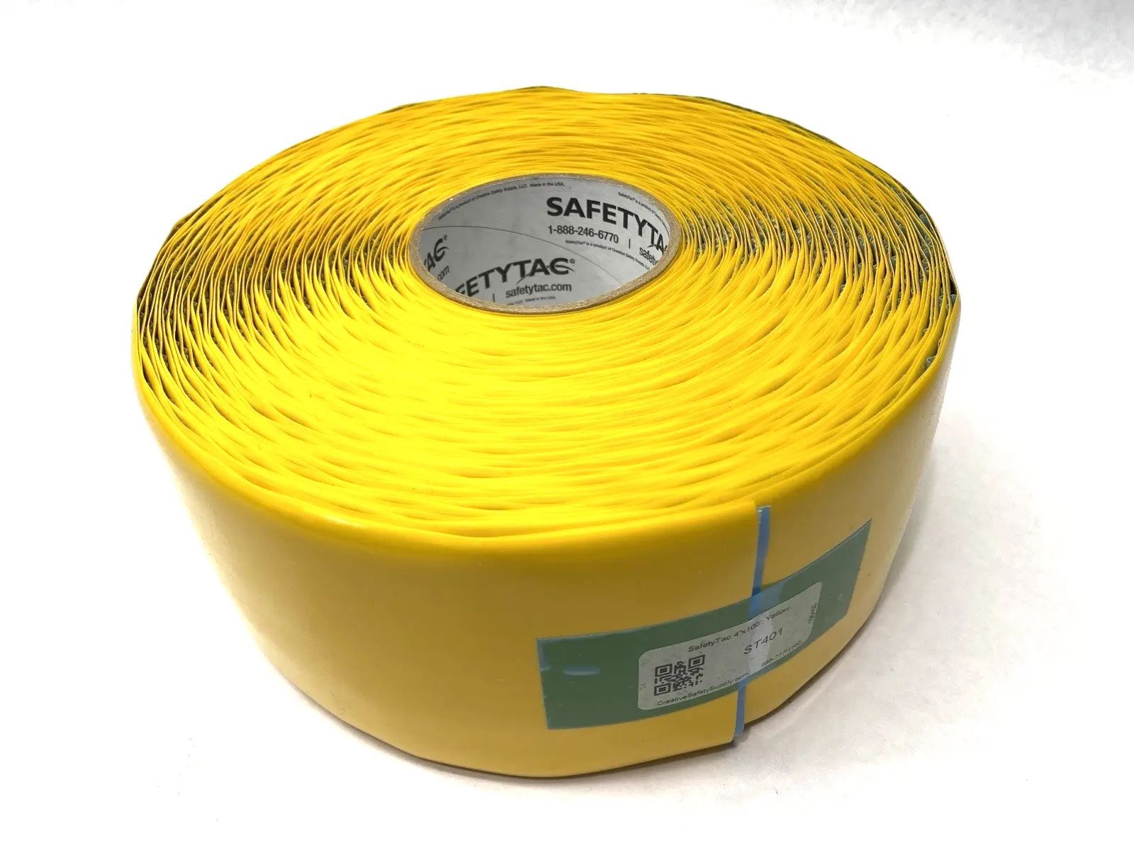 USED SAFETYTAC YELLOW FLOOR MARKING TAPE 4" X 100'