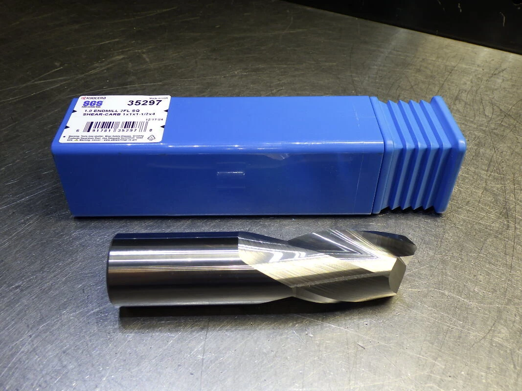 Kyocera / SGS 1" 2 Flute Carbide Sq Endmill 1" Shank 35297 (LOC2864A)