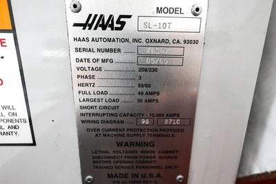 2005 HAAS SL-10T CNC Lathes | Elevation Machine (9)