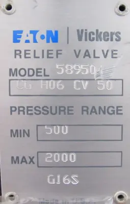 NEW VICKERS CG-H06-CV-50 PRESSURE RELIEF VALVE 589504 CGH06CV50