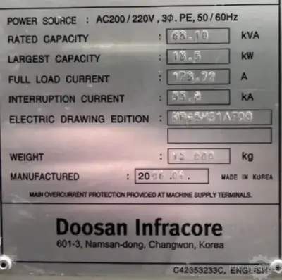 USED 2008 DOOSAN HP 5100