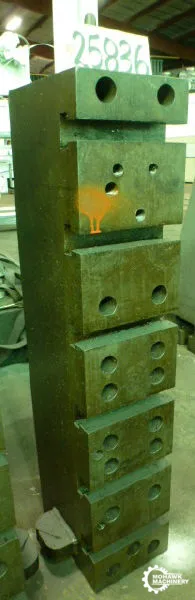 7-1/2" X 37" X 10" SET-UP-BLOCK w/(6) T-SLOTS
